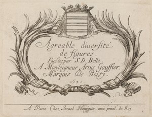 Title Page for Agreable Diversite de Figures by Stefano della Bella