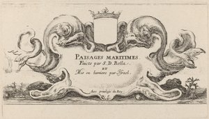 Title Page for Paysages maritimes, 1644 by Stefano della Bella