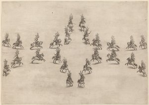 Twenty-Four Cavaliers in an Oval by Stefano della Bella