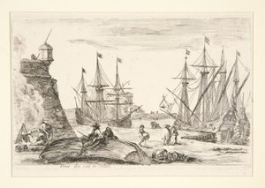 View of a Corner of Calais by Stefano della Bella