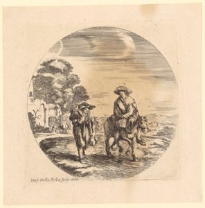 Two Travelers, on Horseback and on Foot by Stefano della Bella