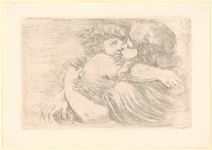 Two Embracing Children by Stefano della Bella