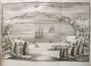 View of the Petropavlovsk Harbor, 1755 by Stepan Petrovich Krasheninnikov