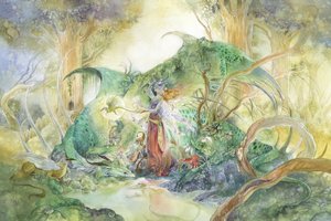 Fairy and Forest Dragon