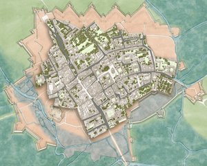 Modern Oxford Over the Civil War Defences, c.1644-1646