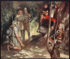 Saint Louis of France in the Wood of Vincennes, illustration from 