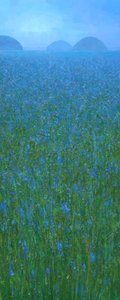 Blue Field Distant Hills