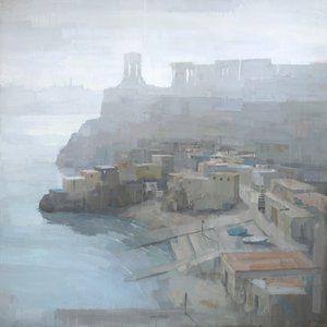 Misty Mediterranean Town by Steve Mitchell