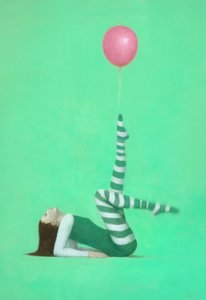 Pink Balloon Balance