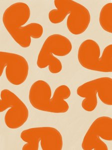 Abstract Orange Shapes by Studio Palette