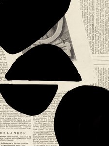 Organic Black Shapes Collage