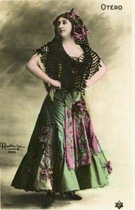 The Beautiful Otero, Postcard Early 20th Century by Studio Reutlinger