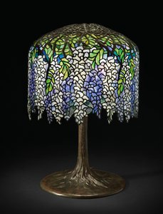 Wisteria table lamp by Studios Tiffany