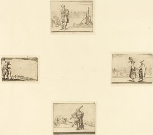 Sheet of Etchings by Style of Jacques Callot