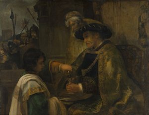 Pilate Washing His Hands by Style of Rembrandt