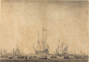 Marine by Style of Willem van de Velde the Younger