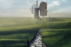 Sewing The Cracked Earth by Sulaiman Almawash