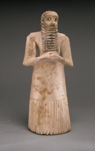 Standing Male Worshiper, Early Dynastic, c.2900-2600 B.C.
