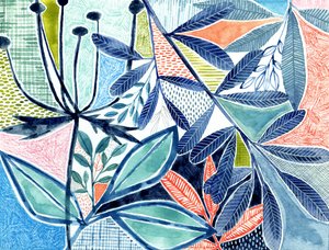 Abstract Botanical Foliage by Susan Black