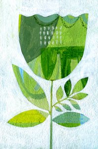Abstract Green Bloom