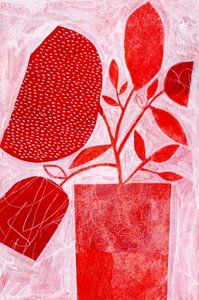 Abstract Red Botanicals