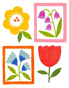 Bright Folk Flowers