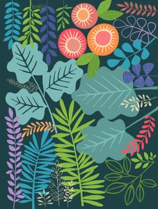 Colorful Jungle Leaves