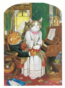 Illustration from Pre-Raphaelite Cats