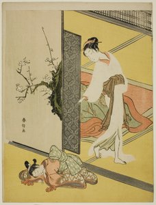 A Courtesan Catching Her Attendant Sleeping
