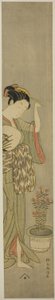 Beauty Adjusting Her Hairpin by Suzuki Harunobu