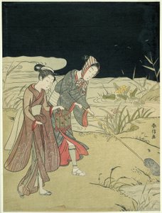 Catching Fireflies by Suzuki Harunobu