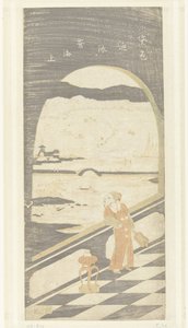 Chinese Poet Overlooking Water Landscape