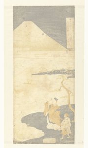 The Poet Yamabe no Akahito Looking at Mount Fuji