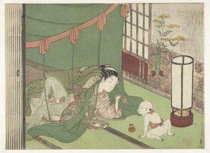 Lovers and Child by Suzuki Harunobu