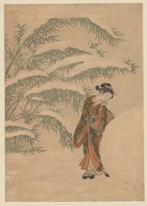 Girl and Snowball by Suzuki Harunobu