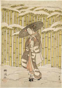 Passing the Bamboo Grove by Suzuki Harunobu