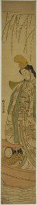 Shirabyoshi Dancer Standing in Asazuma Boat by Suzuki Harunobu