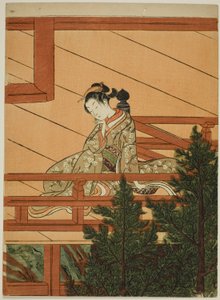 Young Woman Seated on the Balcony of Kiyomizu Temple