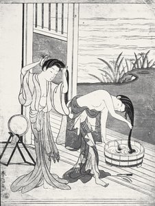 Young Women at Their Toilet by Suzuki Harunobu