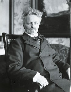August Strindberg in His House at Stockholm by Swedish Photographer
