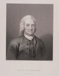 Emanuel Swedenborg at the Age of 80, engraved by W. Holl, from World Religion by Swedish School