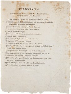 List of illustrations from Klinckowstroms Atlas of the United States, 1824 by Swedish School