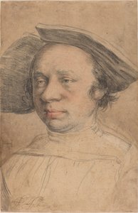 Portrait of a Man in a Broad-Brimmed Hat by Swiss 16th Century after Hans Holbein the Younger