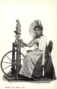Woman Seated at a Spinning Wheel