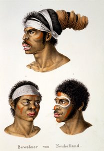 Natives of the New Holland (Australia), from Ethnological Study of Various Racial Types from Various Continents, by C.I. Brodtmann, 1824 by Swiss School