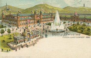 The shooting festival of 1895 in Winterthur, Switzerland by Swiss School