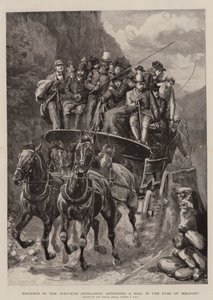 Tourists in the Western Highlands, springing a Hill in the Pass of Melfort by Sydney Prior (after) Hall