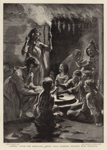 Armenia After the Massacres, Yoruk Girls Grinding Bulgoor Near Devrishia by Sydney Prior Hall