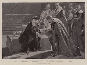 Lord Kitchener Taking His Seat in the House of Lords