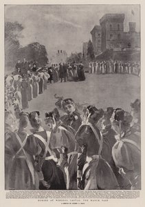 Nurses at Windsor Castle, the March Past